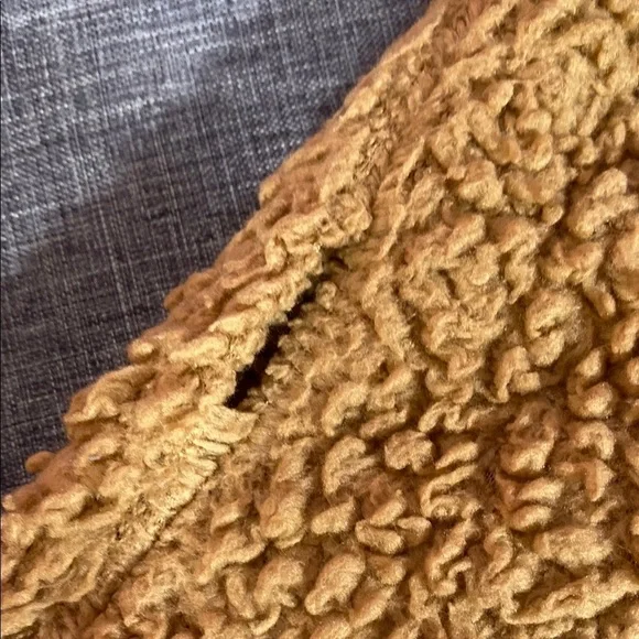 Tommy Hilfiger Tan Sherpa Fleece Pullover 1/4 Zip Large Cozy Winter Sweater - Picture 9 of 10